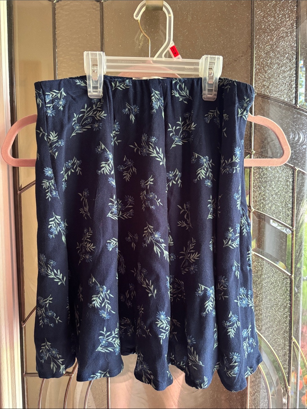 American Eagle Outfitters Navy Floral Skater Skirt